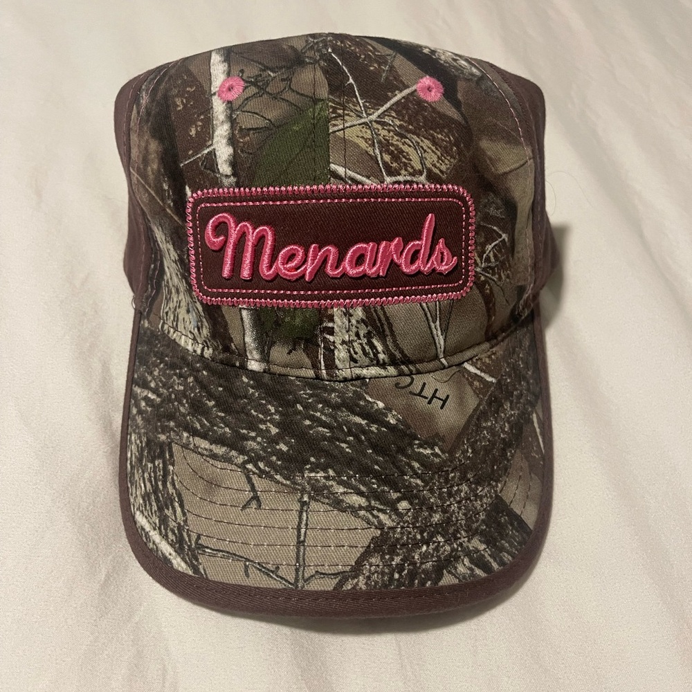 Camo and pink hat